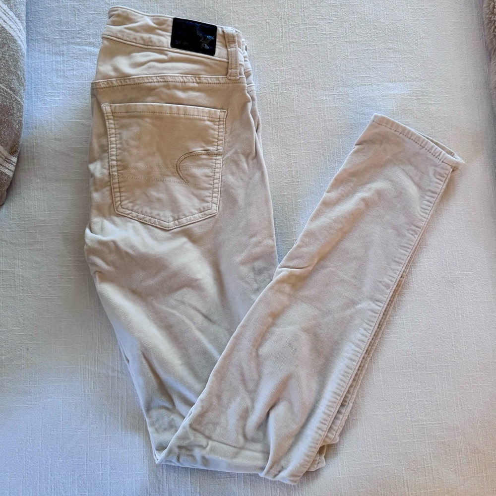 American Eagle Outfitters - White Velour Pants